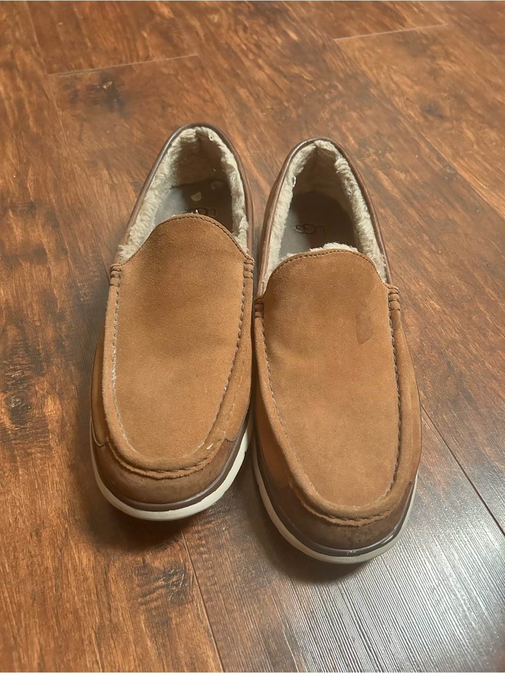 Ugg men's fascot shoes fur slip oxford loafers size 13